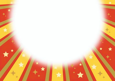 星の黄色集中線_赤背景_上方  星の黄色集中線_赤背景_上方  集中線,背景,黄,赤,星,キラキラ,輝き,放射,放射状,効果線のイラスト素材