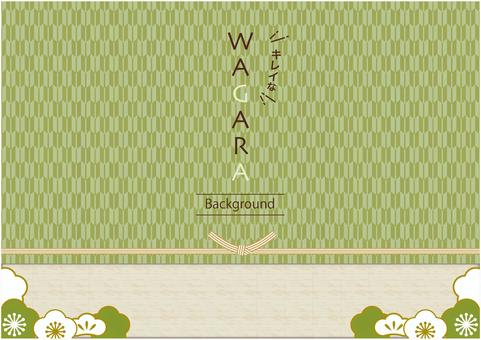 Cute and beautiful Yagasuri Japanese pattern background Matcha green, , JPG, PNG and AI