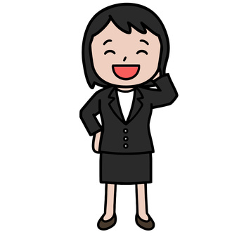 困る人 照れる,困る,赤面,苦笑い,謙遜,女性,スーツ,ビジネス,会社員のイラスト素材