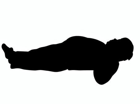 仰向けで寝る肥満男性 男性,昼寝,仰臥,肥満,巨漢,巨大,デブ,メタボ,リラックス,仰向けのイラスト素材