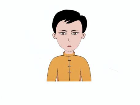 切れ長の目の七三の少年 切れ長の目の七三の少年 切れ長,目,七三,髪型,少年,男の子,中国服のイラスト素材