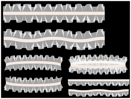 Illustration, frill, organza, ruban, 