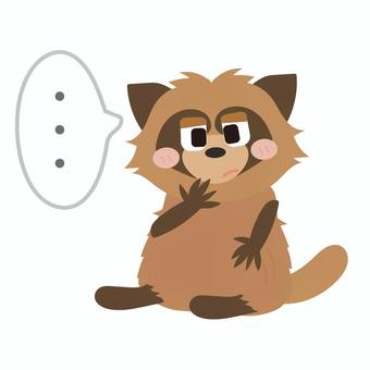 考えるタヌキ タヌキ,たぬき,動物,生き物,動物園,ペット,かわいい,考える,思考,思想のイラスト素材