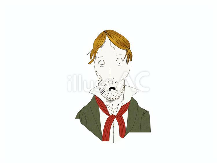 憂鬱な男性 男,人,憂鬱のイラスト素材