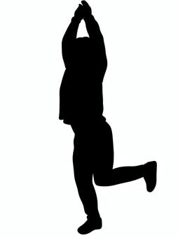 ふざける男性のポーズ 男性,とんがる,ポーズ,全身,明るい,お腹,ズボン,靴,ひょうきん,ふざけるのイラスト素材