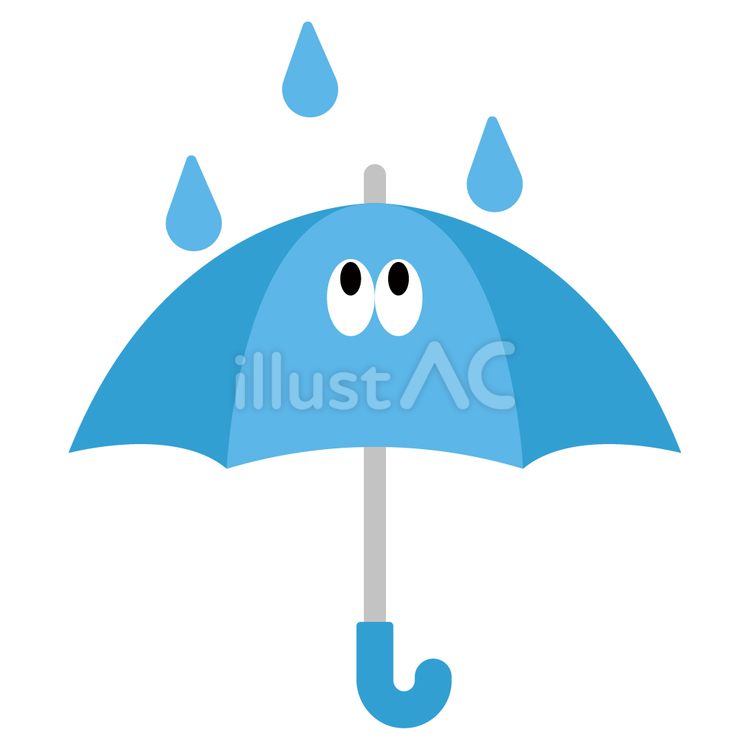 雨ふりくん 雨,傘,天気のイラスト素材