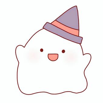 ハロウィンおばけ ハロウィン,おばけ,幽霊,帽子,線画,可愛い,ゆるい,手描き,デコレーション,素材のイラスト素材