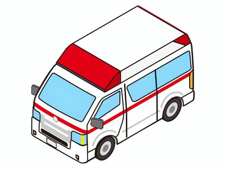 アイソメ-328 救急車 救急車,働く,車,乗り物,自動車,交通,移動,手段,アイソメ,アイソメトリックのイラスト素材