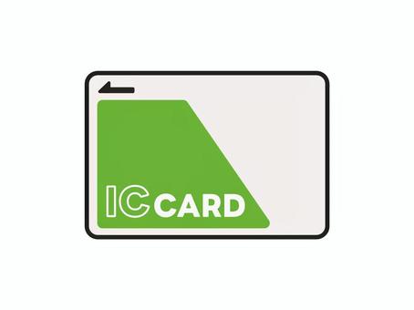 ICカード　定期券１ icカード,ic,磁気カード,電子マネー,交通系カード,公共交通機関,電車,私鉄,地下鉄,バスのイラスト素材