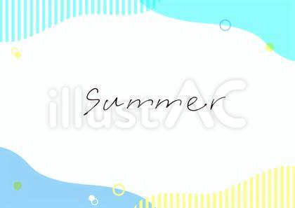 夏のポップなフレーム背景05