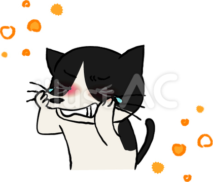 花粉症で目が痒い猫