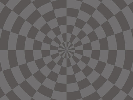 円形のチェック柄の背景（グレー） グレー,モノクロ,チェック,柄,背景,市松模様,格子模様,格子柄,円形,マス目のイラスト素材