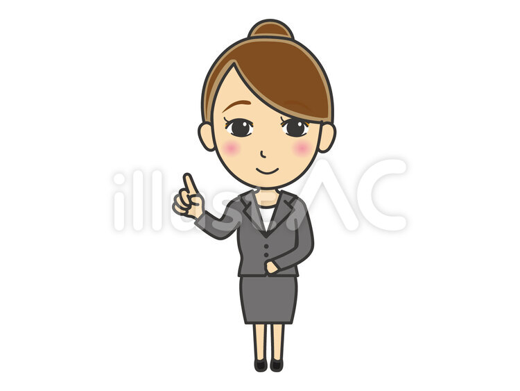 指をさすきれいなお姉さん 人物,女性,女のイラスト素材