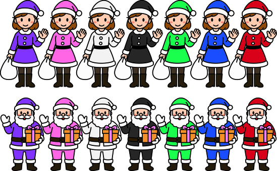 サンタの男性女性です。