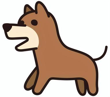 吠えているかわいい犬 犬,ドッグ,動物,ペット,飼い犬,生き物,吠える,鳴く,元気,威嚇のイラスト素材