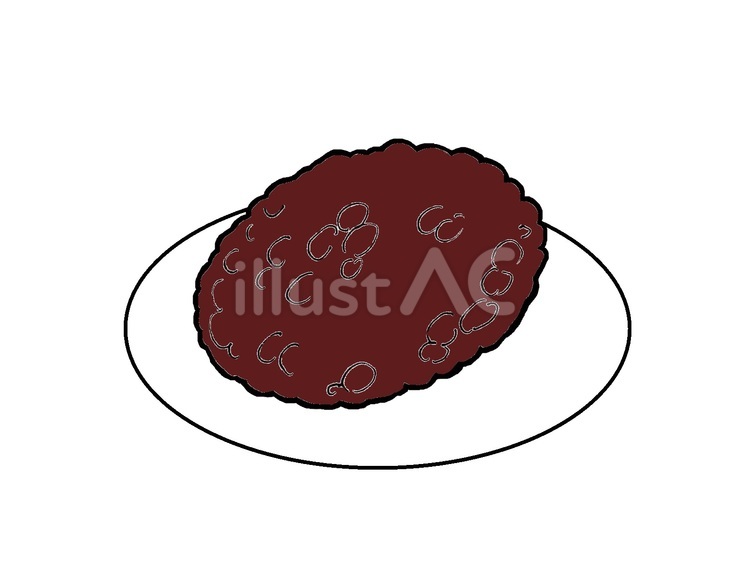おはぎ、ぼたもち　手描きイラスト おはぎ,ぼたもち,食べ物のイラスト素材