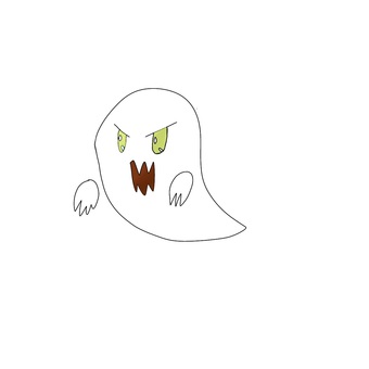 아이가 그린 「귀신」, 귀신, 화이트, 느슨한, JPG 및 PNG