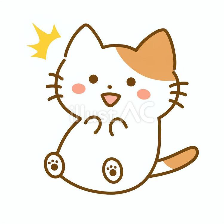 びっくりした表情の猫 猫,子猫,動物のイラスト素材