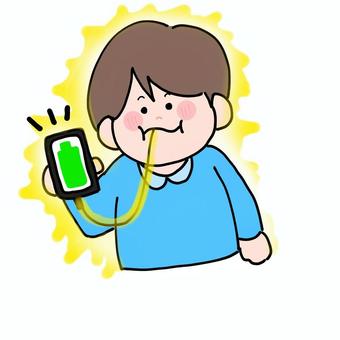 Elementary school student uses electric eel's powers, illustration, handwritten illustration, people, JPG and PNG