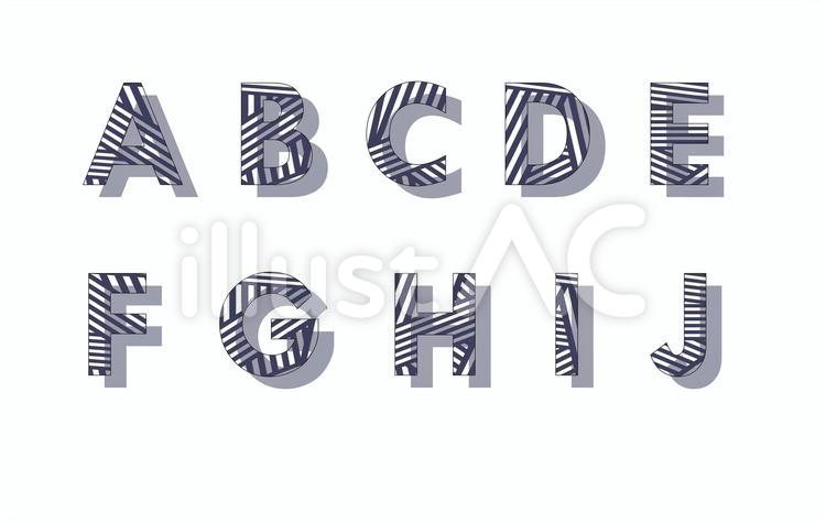 アルファベット　伝統模様にデザインその１ アルファベット,伝統,模様のイラスト素材