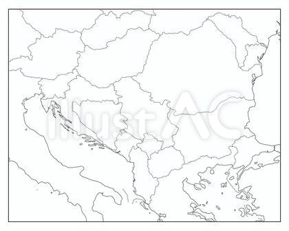 セルビア白地図