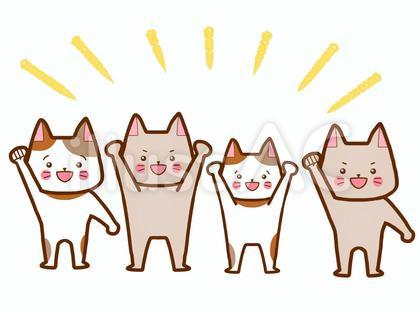 一緒に頑張ろう猫さん