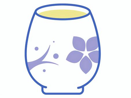 青茶碗蒸しイラスト素材 茶碗蒸し,和食,料理,食べ物,器,食器,和風,家庭料理,惣菜,食材のイラスト素材