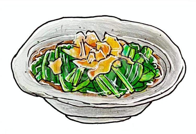 ほうれん草のおひたし ほうれん草,お浸し,副菜のイラスト素材