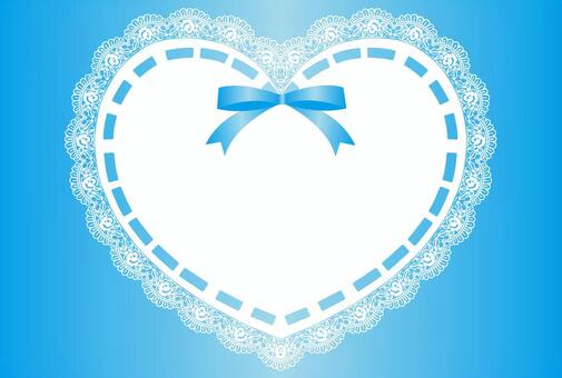 Ribbon & Heart Lace Frame, ribbon, heart, race, JPG and AI