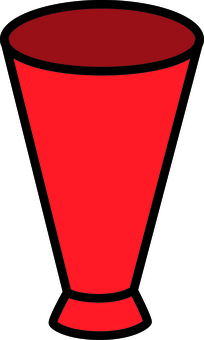 赤のメガホンです。 メガホン,シンプル,応援,グッズ,観戦,鳴り物,イベント,パーティー,拡声器,赤のイラスト素材