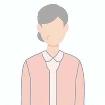 ふつうのおばさん２ 人,1人,人物,おばさん,女性,70代,60代,シニア,上半身,正面のイラスト素材