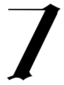 7 7,数字,文字,アイコン,番号のイラスト素材