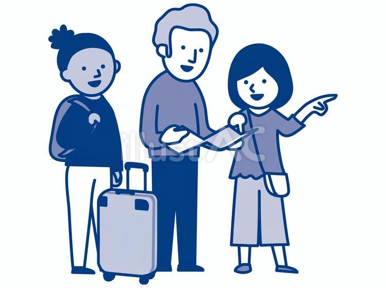 道案内 人,人物,外国人のイラスト素材