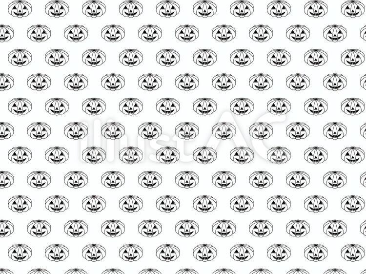 ハロインかぼちゃ柄(モノクロ) ハロウィン,かぼちゃ,ジャックオランタンのイラスト素材