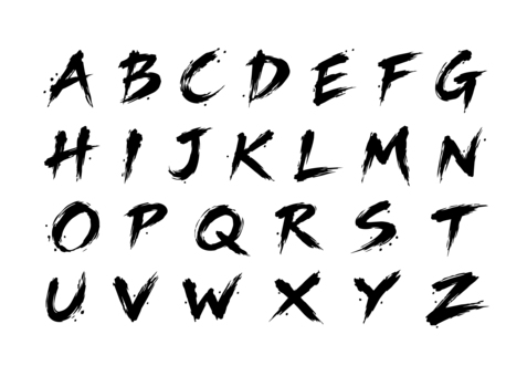 アルファベット毛筆 毛筆,アルファベット,英語,筆文字,書道,文字,和風のイラスト素材