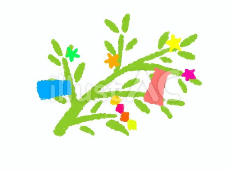 七夕 七夕,笹,織姫のイラスト素材