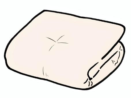 手書き_羽毛布団_01 羽毛布団,掛け布団,布団,寝具,布団カバー,フェザー,ふわふわ,暖かい,保温,通気性のイラスト素材