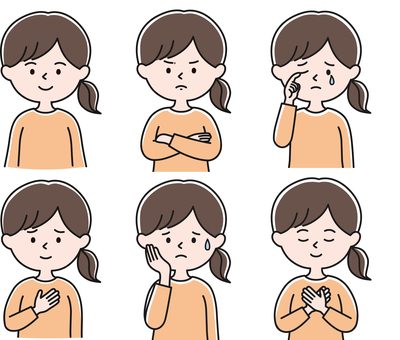 MIX01 上半身 女性_影 ONW MIX01 上半身 女性_影 ONW 女性,レディ,笑う,笑顔,怒る,叱る,泣く,悲しい,安心,安堵のイラスト素材