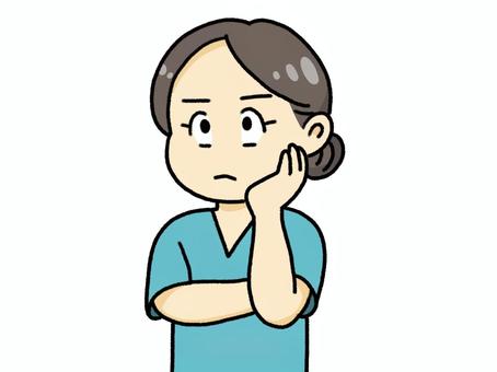 考える看護師
