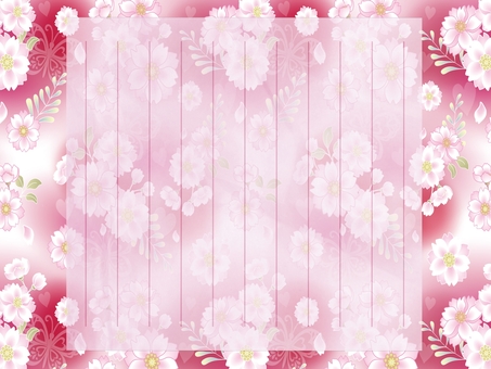 便箋　ぼかし桜 便箋,お手紙,お便り,メモ,ぼかし,桜,花,ボタニカルのイラスト素材