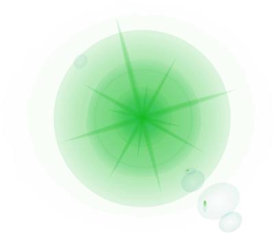 Illustration, light, green, star, JPG, PNG and AI