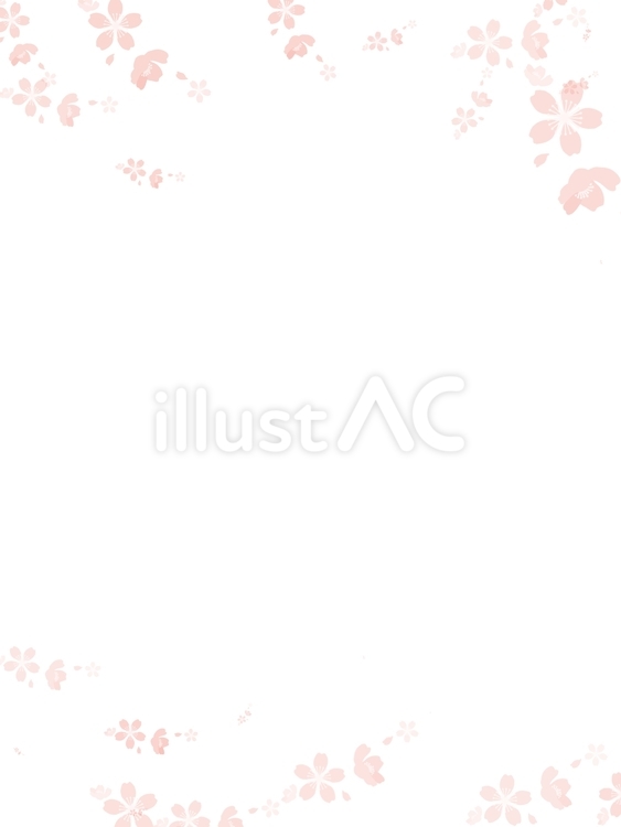 桜の縦向きフレーム　ピンク 桜,春,花のイラスト素材