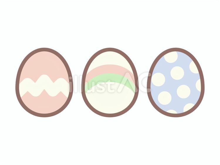 イースターの卵　三つ イースター,イースターエッグ,イベントのイラスト素材