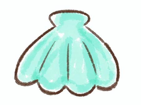 Crayon series [seashell 2 / light blue], shell, shell, sea, JPG and PNG