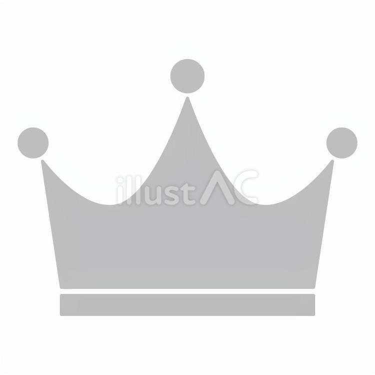 王冠マークC（シルバー） 王冠マーク,王冠,冠のイラスト素材