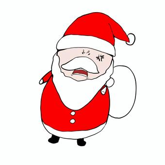 怒り顔のサンタさん 怒り顔のサンタさん サンタ,クリスマス,おじいさん,怒り顔,シンプルのイラスト素材