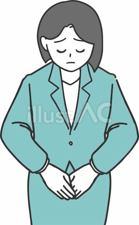 お辞儀をする女性２ 女性,お辞儀,スーツのイラスト素材