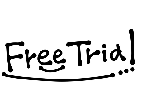 Free Trialの文字 フリー,トライアル,無料,お試し,期間,限定,誘導,プロモーション,マーケティング,広告のイラスト素材