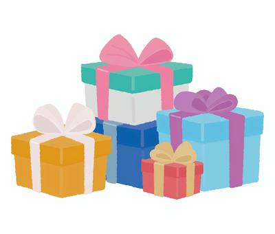 プレゼントボックス プレゼント,ギフトボックス,クリスマス,誕生日,箱,ギフト,リボン,包装,贈り物,ラッピングのイラスト素材