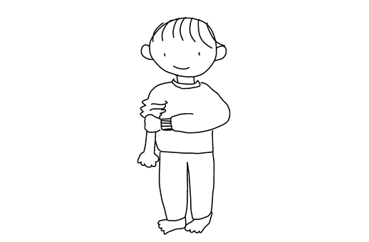 袖まくり 袖まくり,長袖,子ども,幼児,乳児,保育園,幼稚園,こども園のイラスト素材